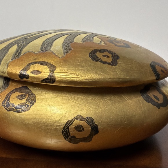 Beautiful Safari Print Porcelain Ceramic Large Round Lidded Bowl Trinket - Picture 4 of 12